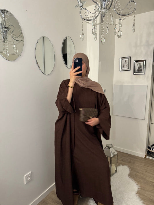 Abaya Hiba marron